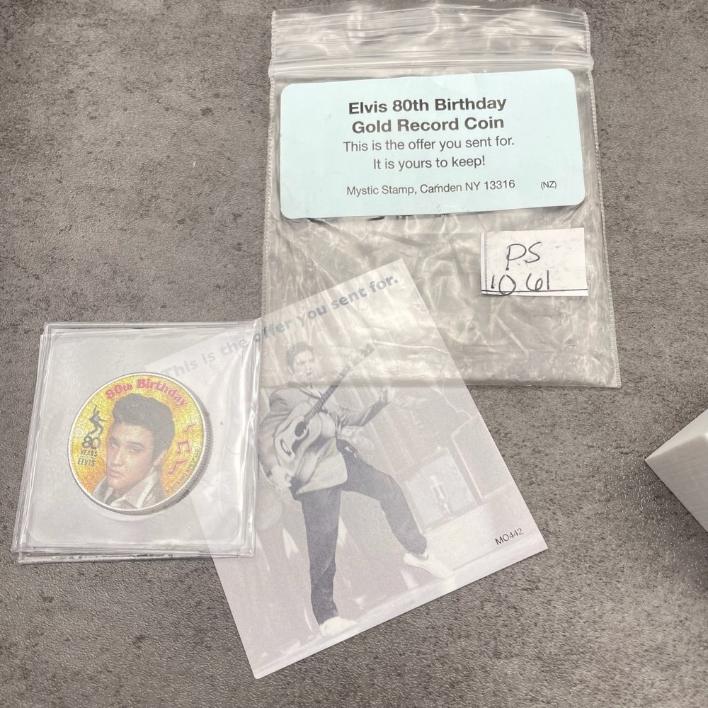 VTG Elvis Presley 80th Birthday Gold Record Coin Liberty 2015 John F. Kennedy - Picture 2 of 4